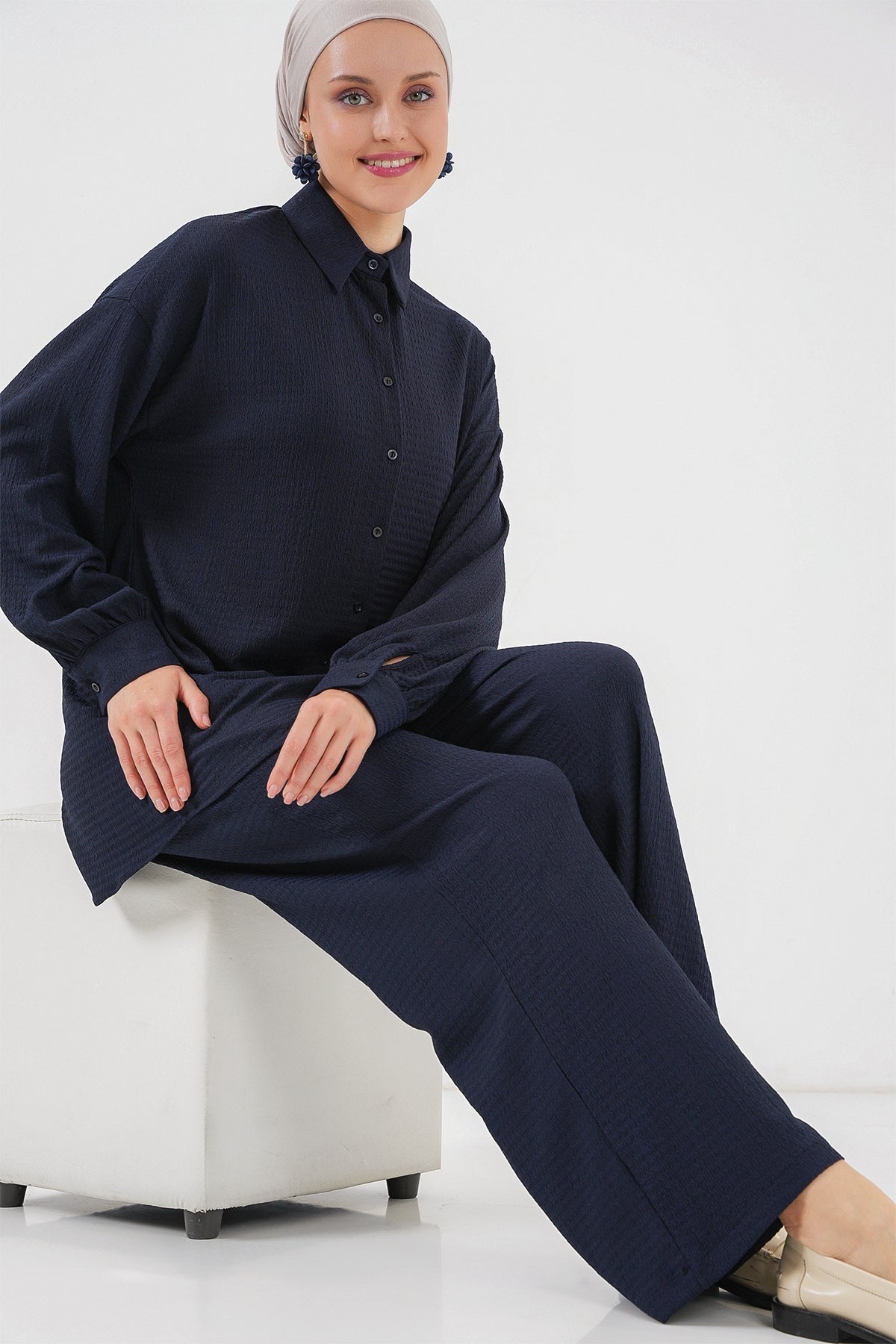 kadin örme tesettür alt üst takim 6711 - Justyol