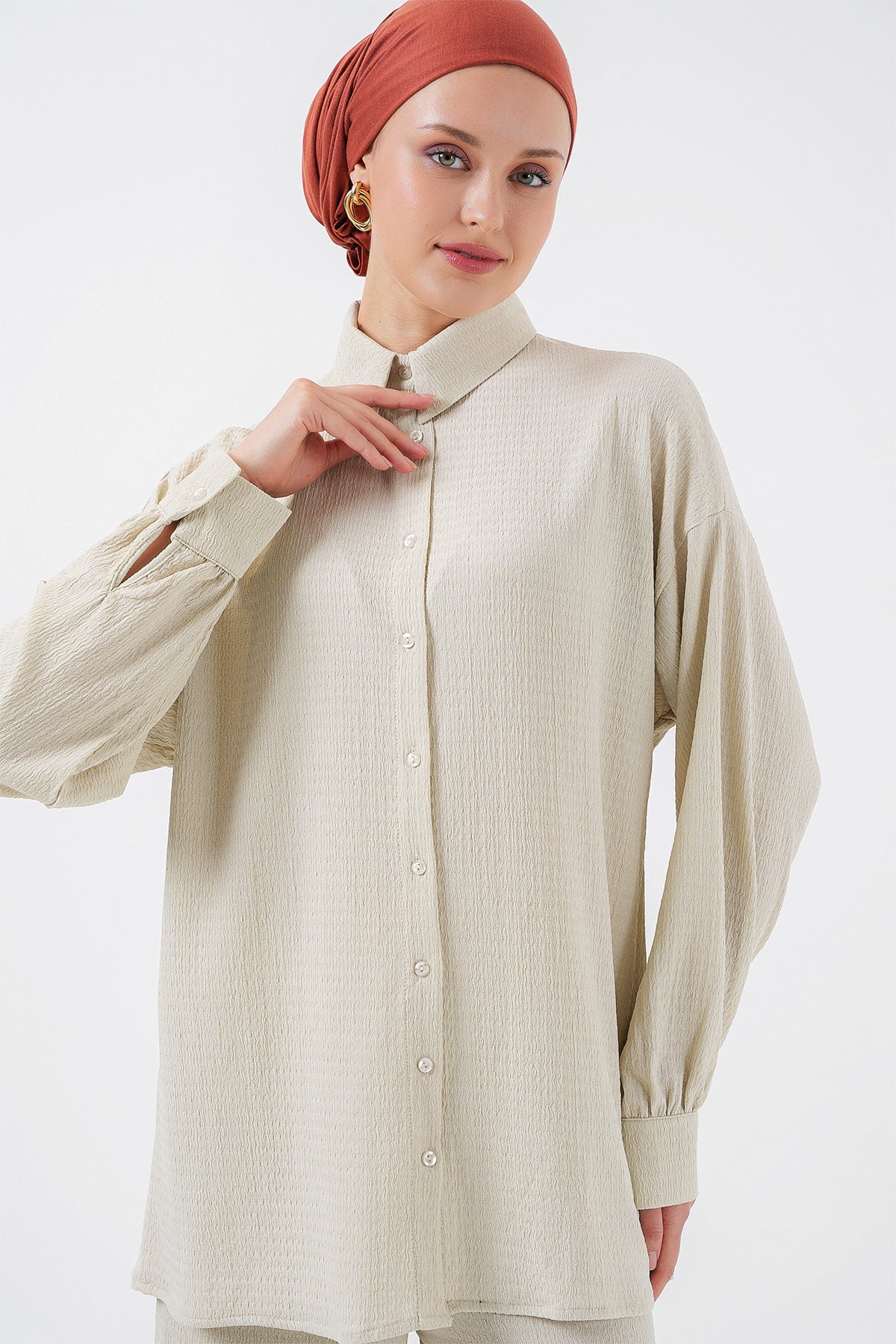 kadin örme tesettür alt üst takim 6711 - Justyol