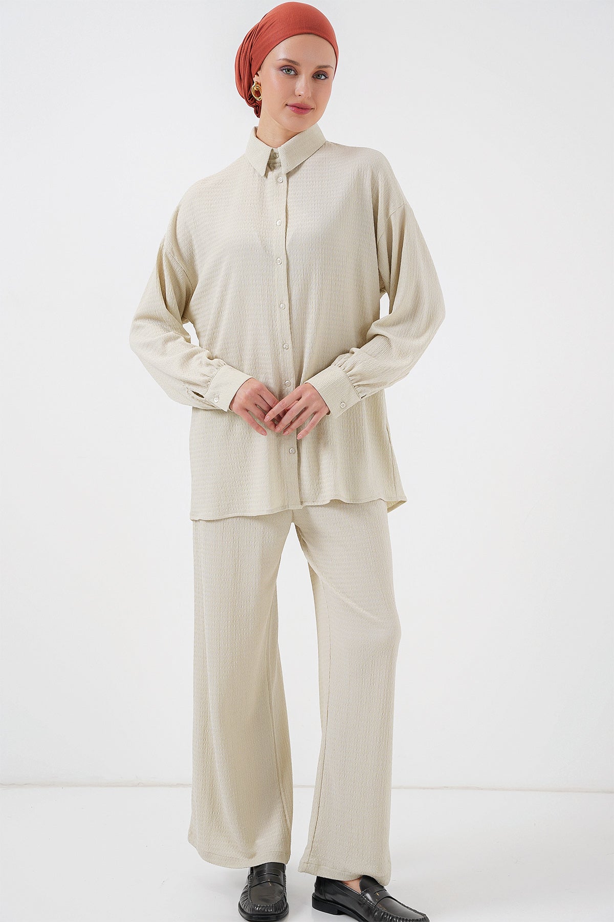 kadin örme tesettür alt üst takim 6711 - Justyol