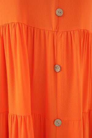 kadin sifir kol düğmeli kisa elbise 2571 - Justyol