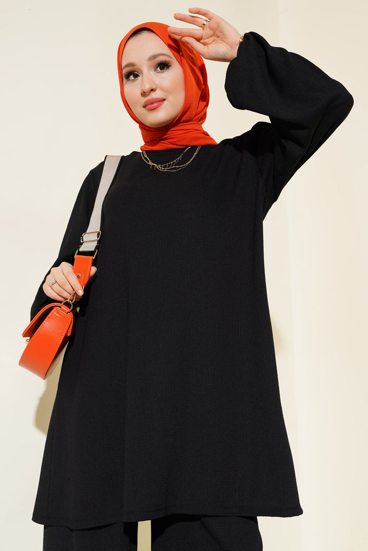 Ensemble Femme Tunique & Pantalon Large – Coupe Modeste