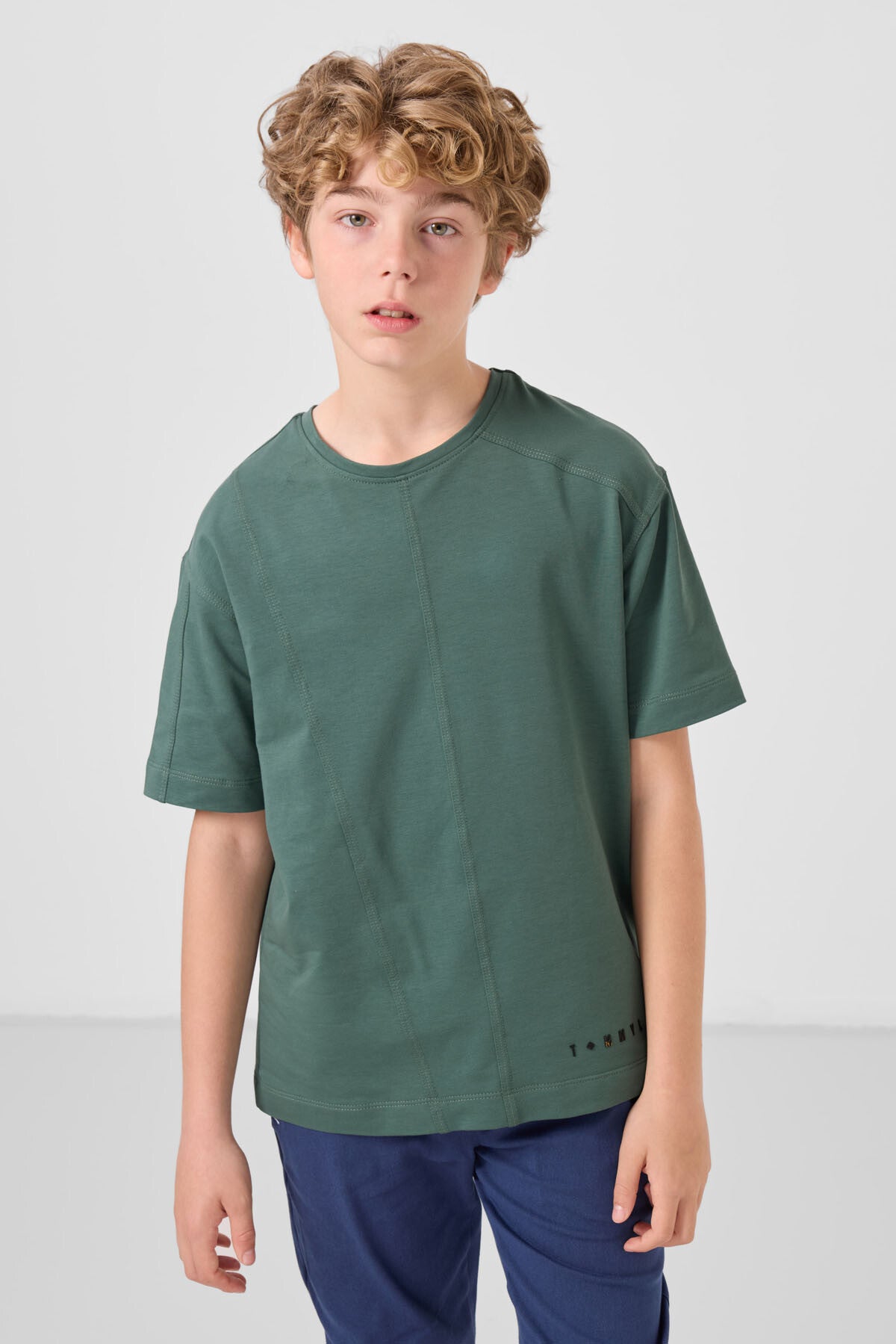 T-shirt Oversize Garçon en Coton Doux - 11297
