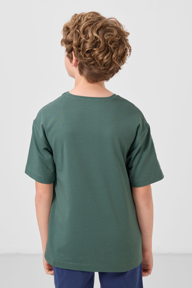 T-shirt Oversize Garçon en Coton Doux - 11297