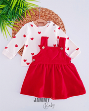 heart polar gilet dress & body set JKids