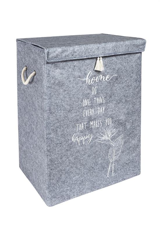 <tc>"Boîte méga multi-usages avec couvercle en feutre, panier à linge, boîte de rangement pour objets, dimensions 55x40x30 cm."</tc>