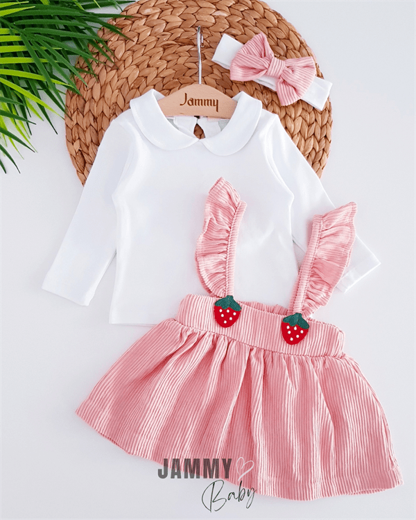 kelly fitilli bandanali jile elbise set - somon - Justyol