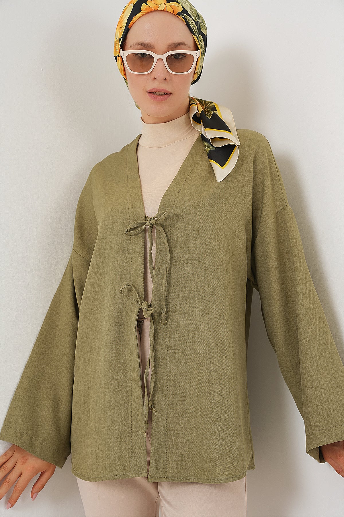 keten tesettür kimono 5968 - Justyol