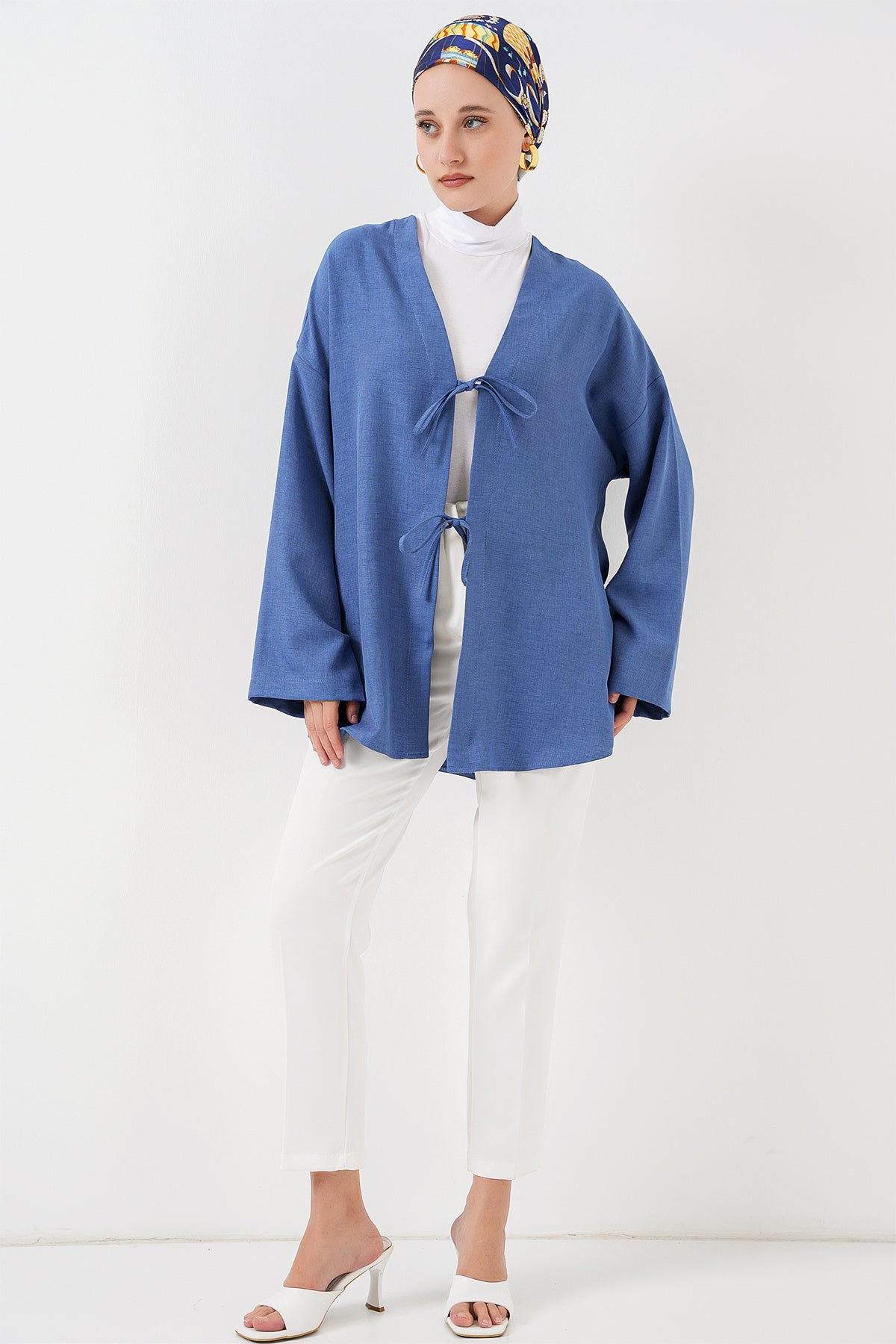 keten tesettür kimono 5968 - Justyol