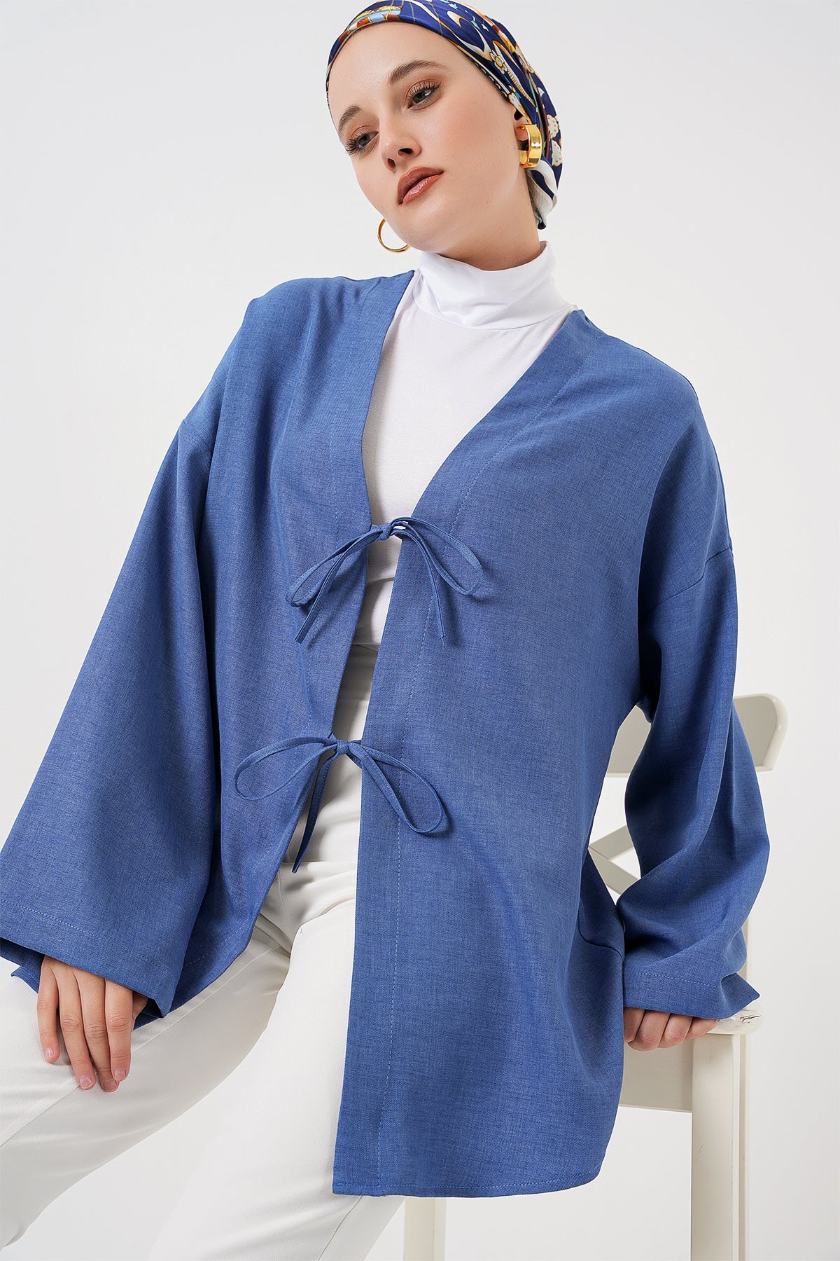 keten tesettür kimono 5968 - Justyol
