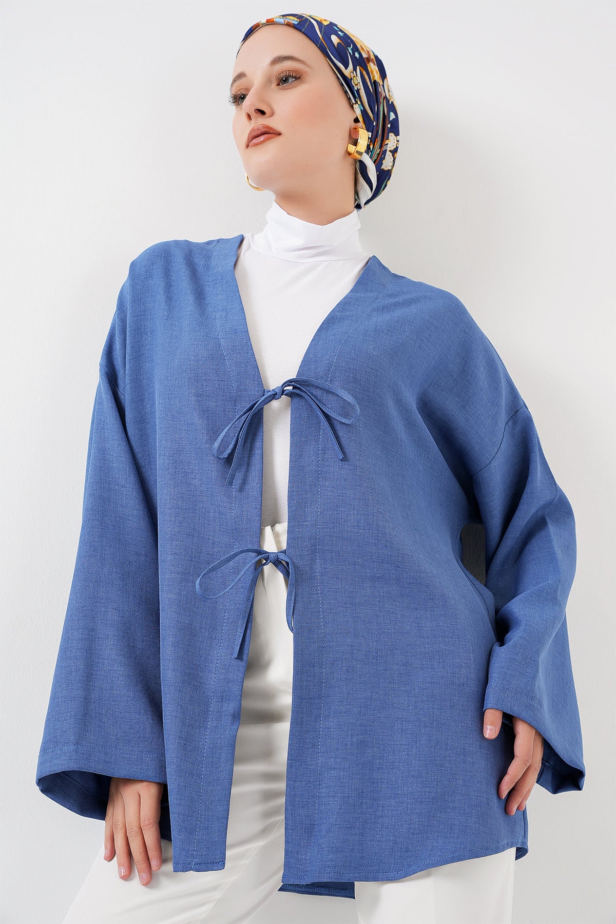 keten tesettür kimono 5968 - Justyol