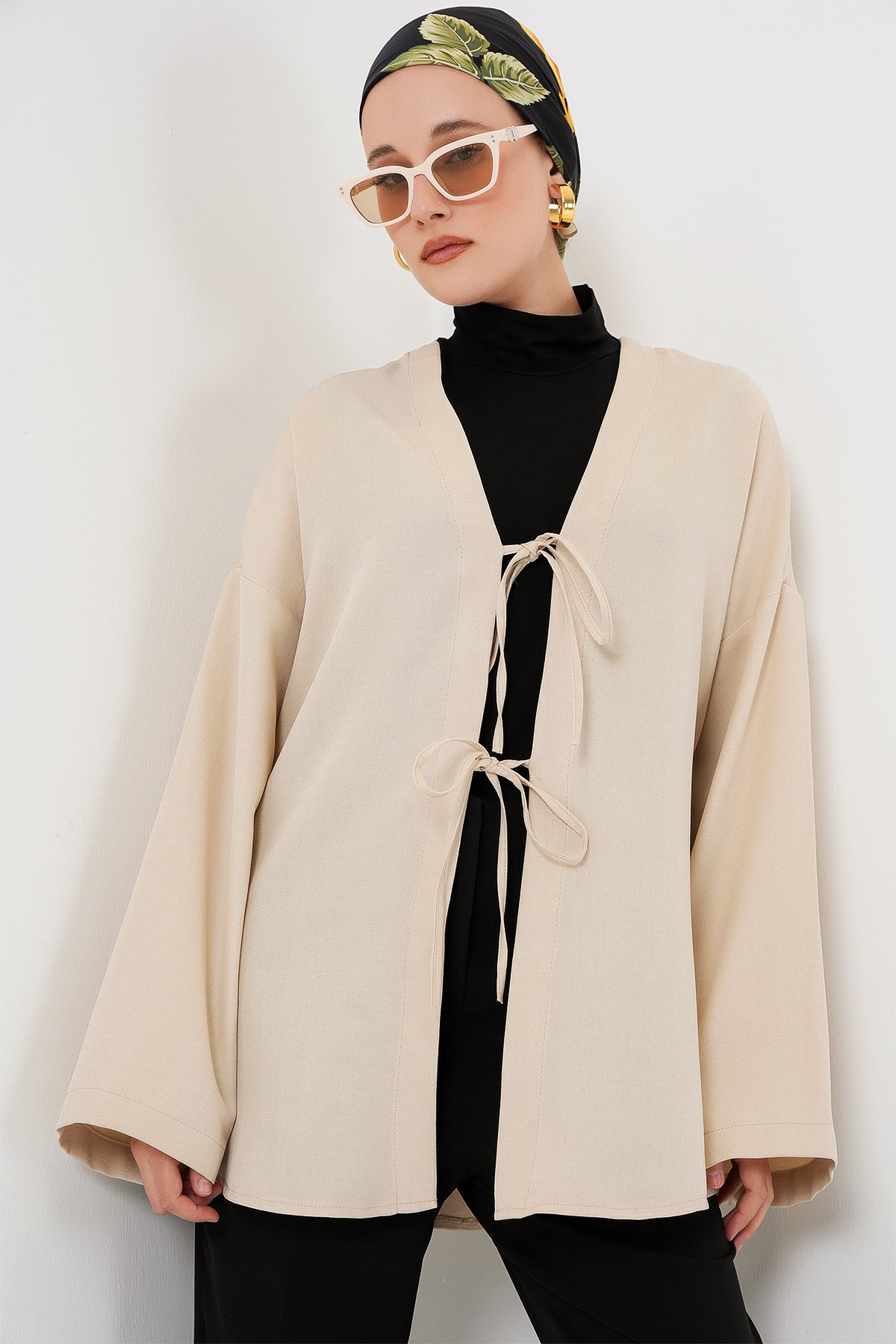 keten tesettür kimono 5968 - Justyol