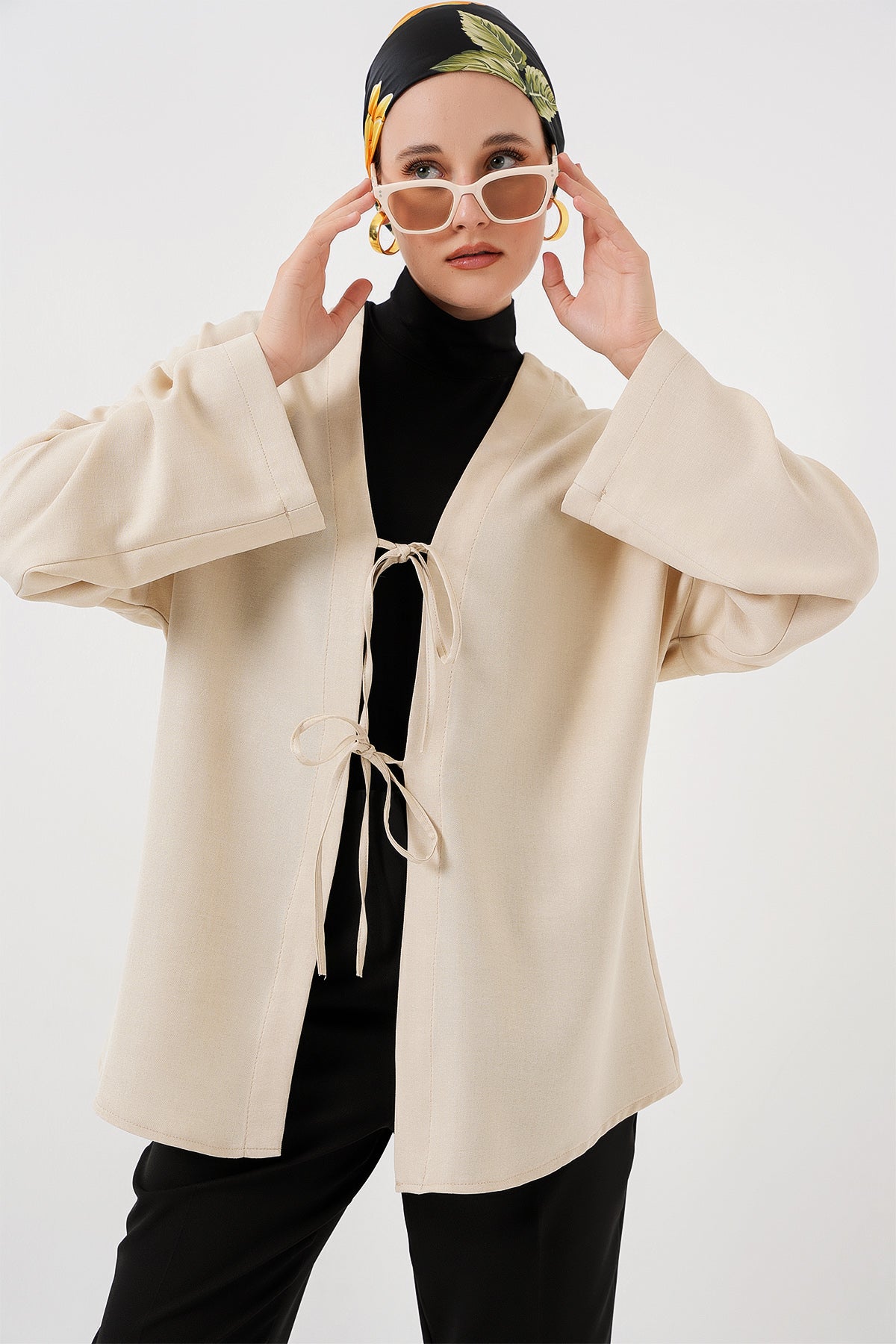 keten tesettür kimono 5968 - Justyol