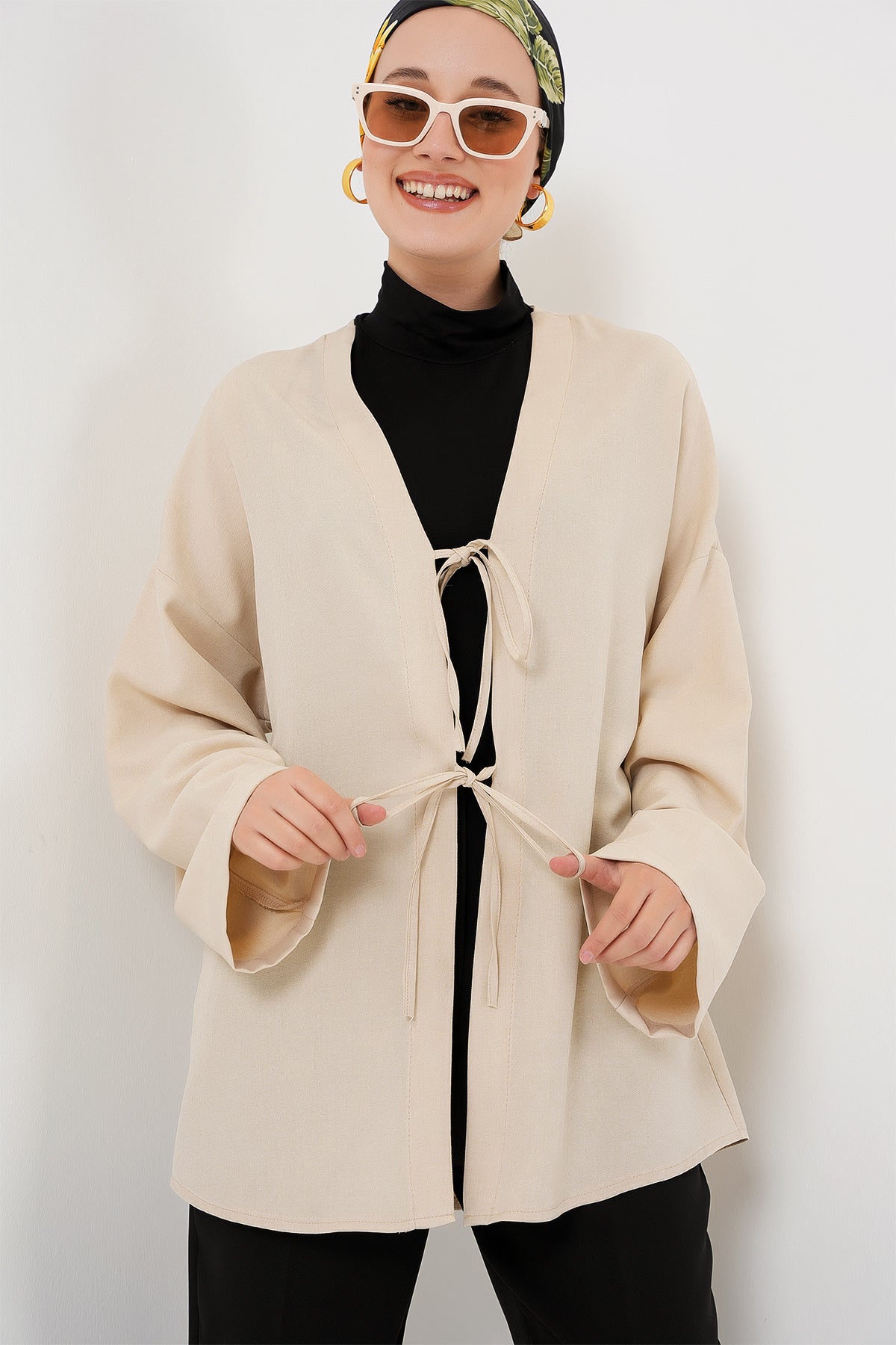 keten tesettür kimono 5968 - Justyol