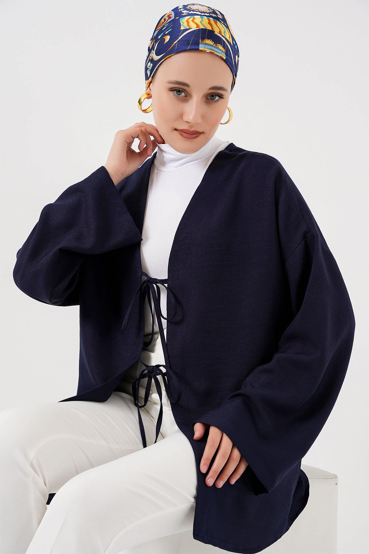 keten tesettür kimono 5968 - Justyol