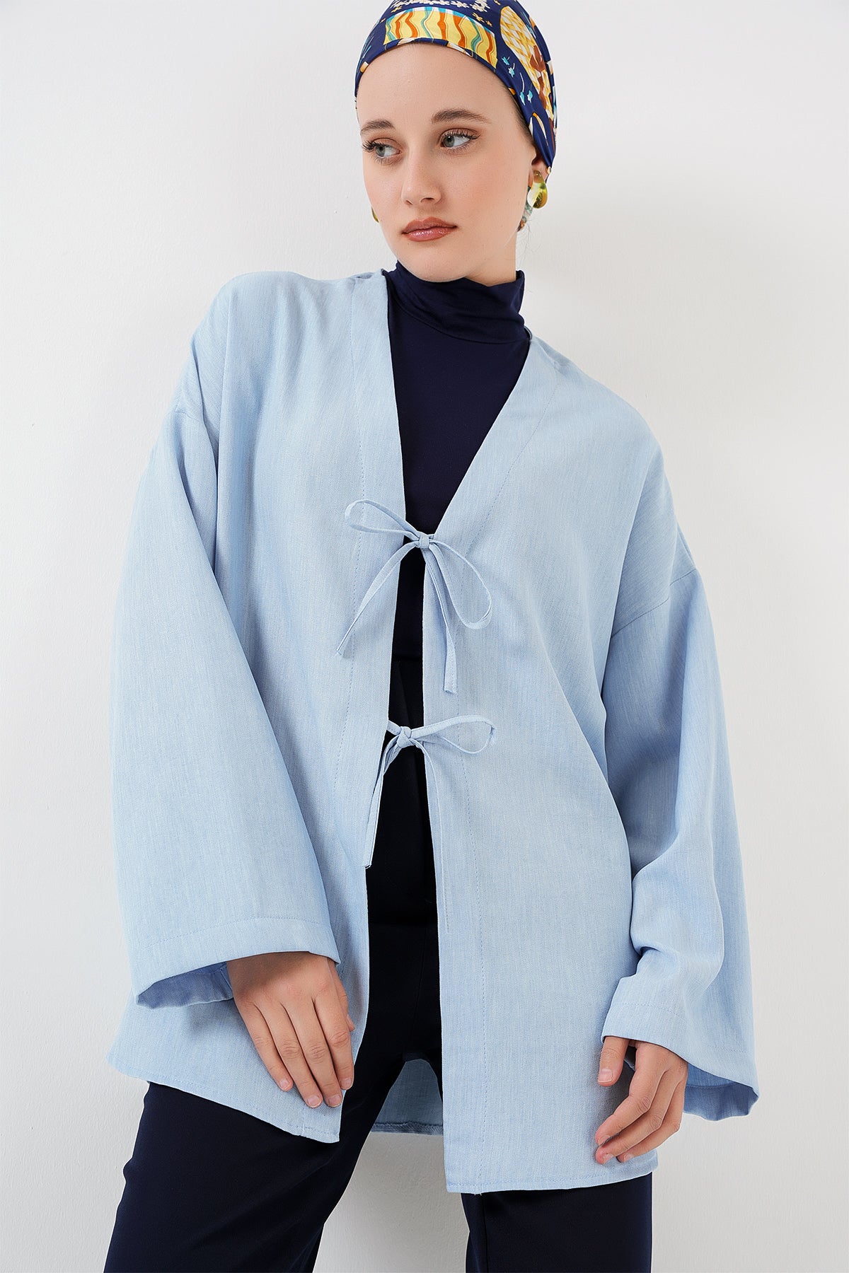 keten tesettür kimono 5968 - Justyol