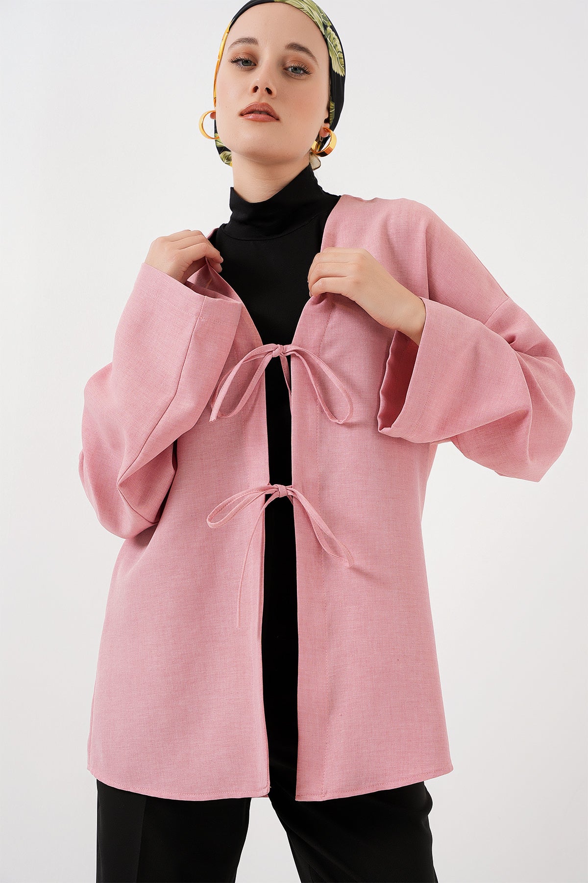 keten tesettür kimono 5968 - Justyol