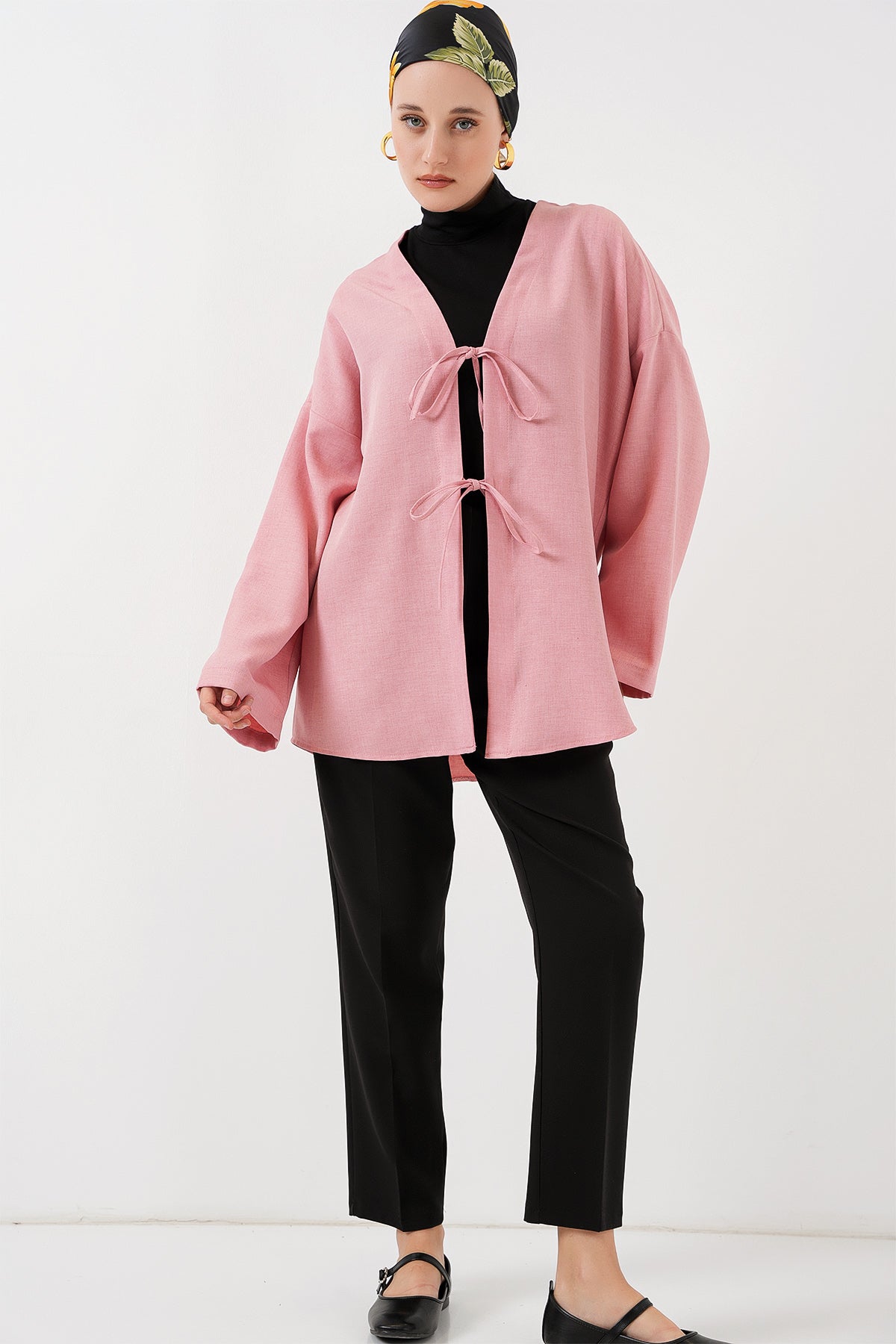 keten tesettür kimono 5968 - Justyol