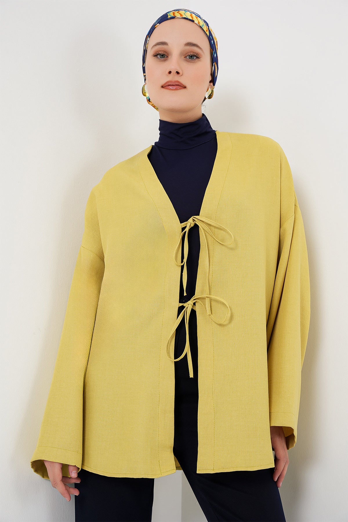 keten tesettür kimono 5968 - Justyol