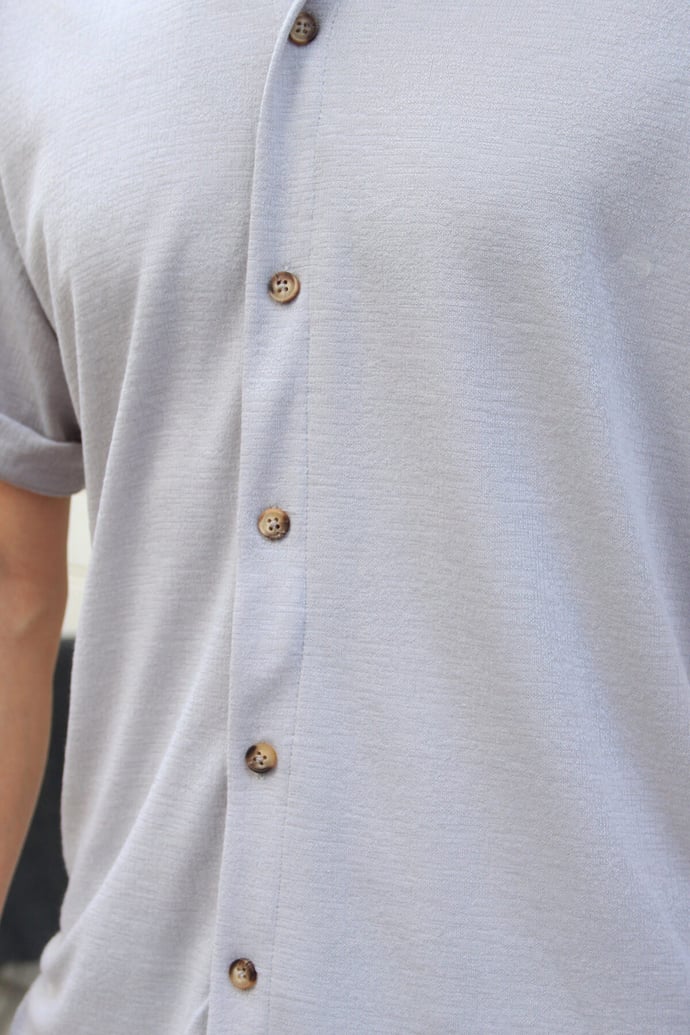 Erkek Kısa Kollu Oversize Gömlek - Justyol