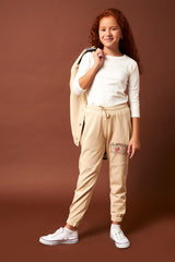 <tc>Pantalon de jogging fille avec détails d'impression Los Angeles 1998</tc>