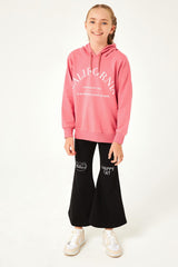 <tc>Sweatshirt fille à capuche avec détails d'impression "California"</tc>