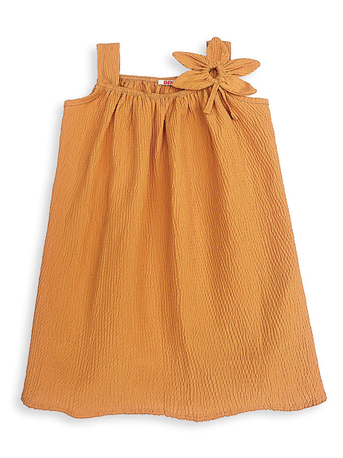 Robe Fille à Bretelles avec Fleur 3D – Robe Été Légère et Élégante