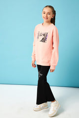 <tc>Sweatshirt fille avec imprimé "City of"</tc>