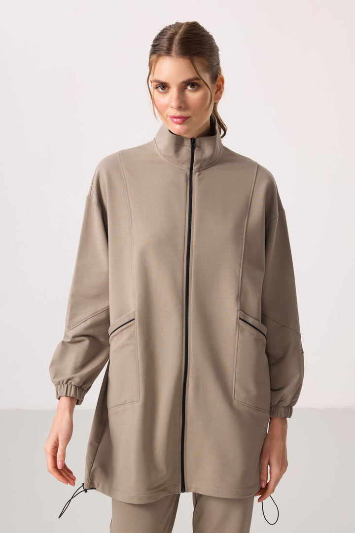 Ensemble Femme Tunique et Jogging à Col Montant
