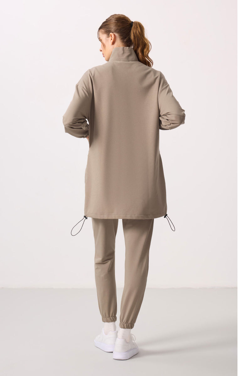 Ensemble Femme Tunique et Jogging à Col Montant