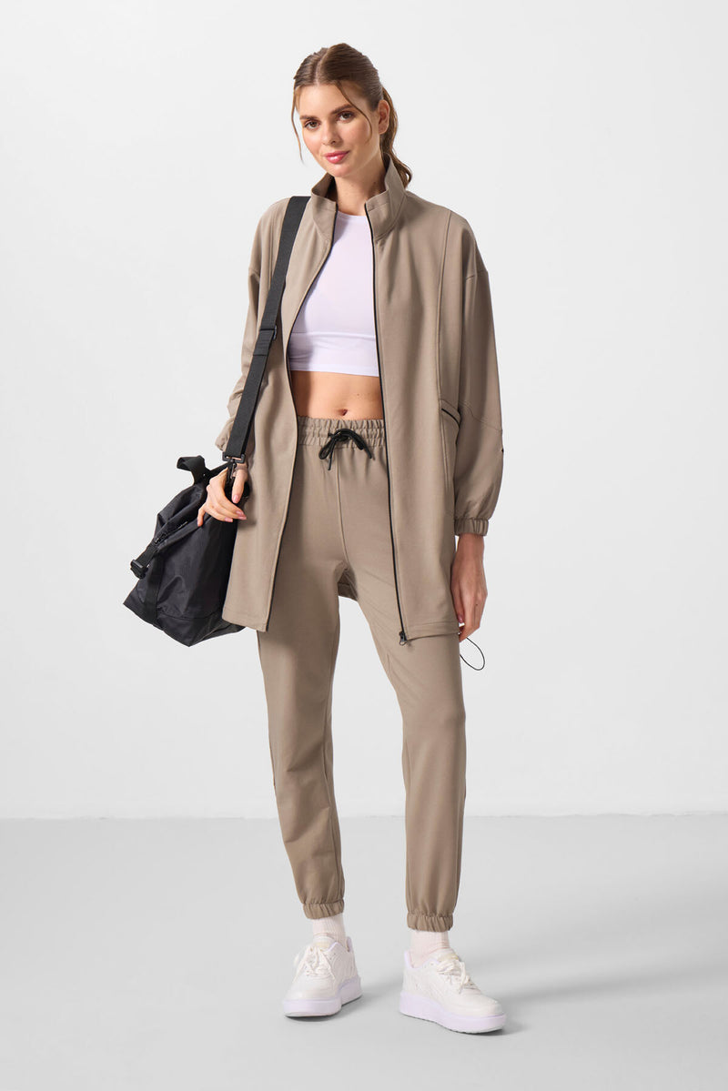 Ensemble Femme Tunique et Jogging à Col Montant