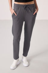 <tc>Pantalon femme à jambes fuselées en tissu texturé doux avec fermeture éclair dissimulée - 94668</tc>