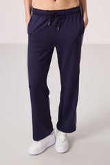 <tc>Pantalon palazzo femme à jambes larges avec détail de panneau latéral en tissu texturé doux - 94669</tc>