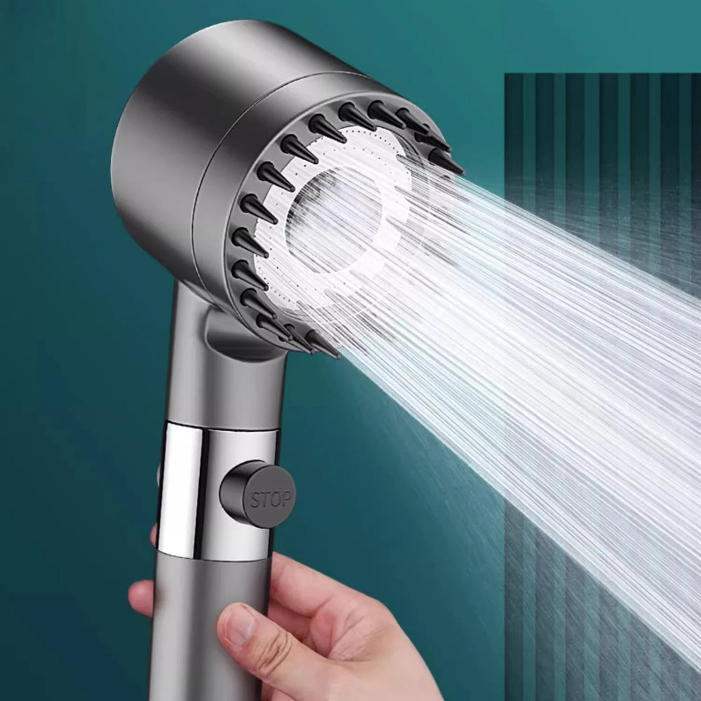 Pommeau de Douche Haute Pression Filtrant Multi-Jets avec Bouton Stop