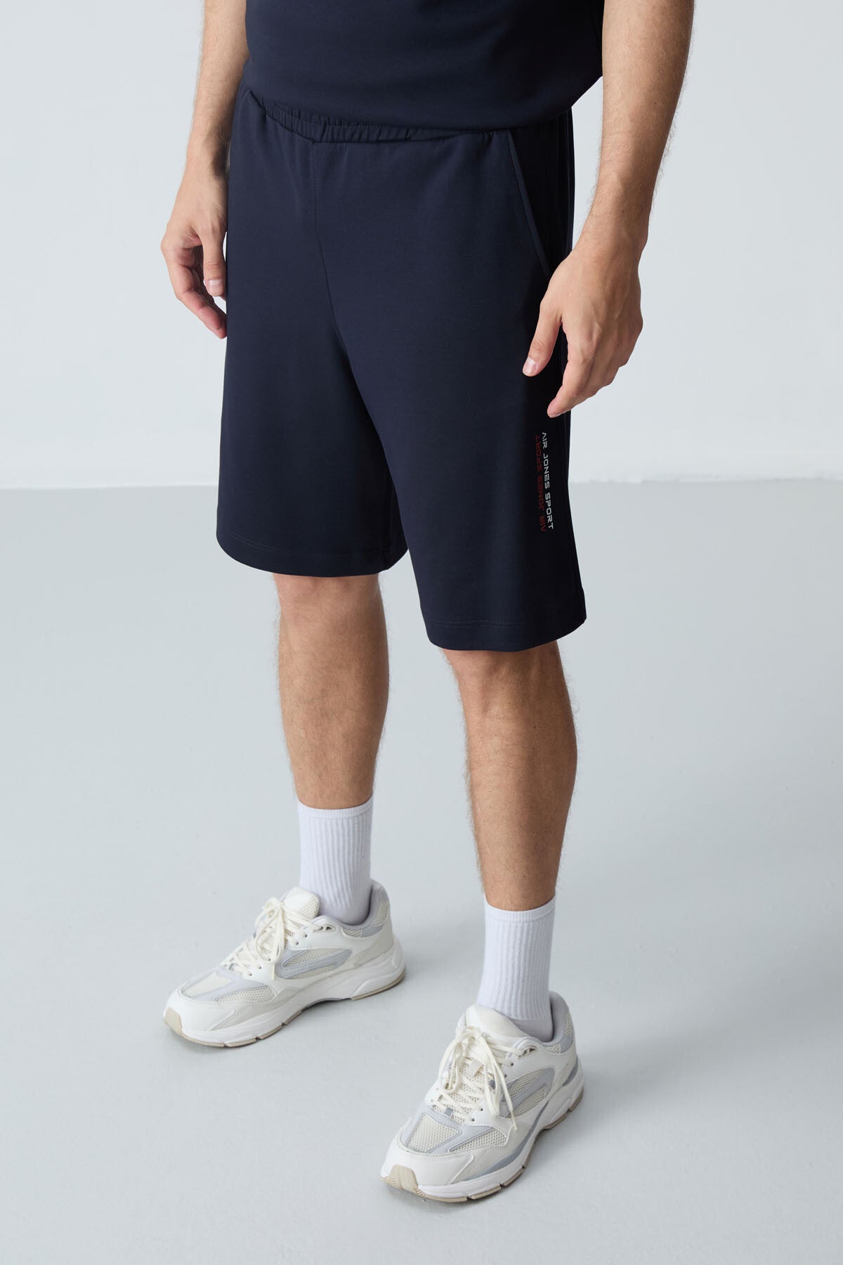 <tc>Ensemble de Shorts Basique Homme Bleu Marine en Coton Épais à Texture Douce, Coupe Oversize - 85258</tc>