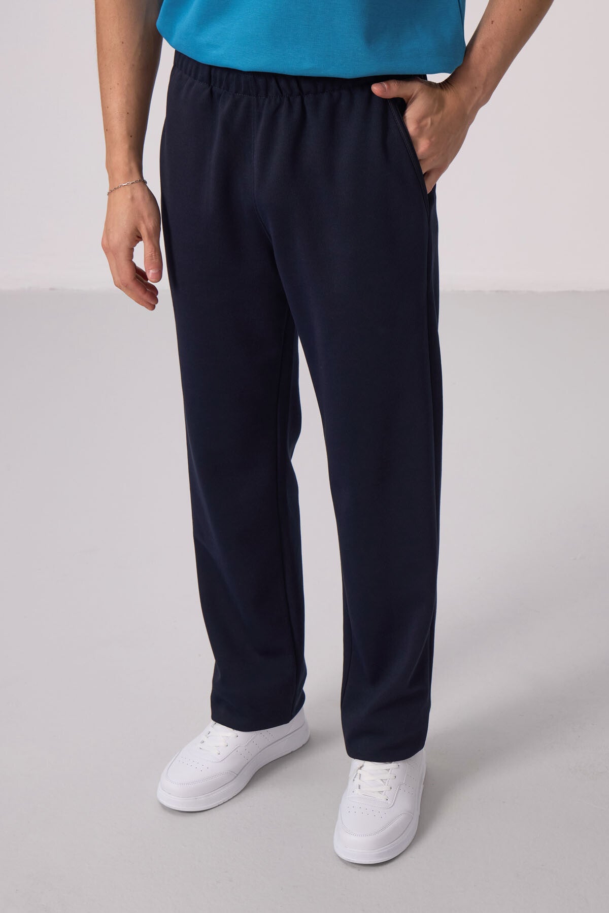 <tc>Pantalon palazzo homme à texture en surface, coupe confortable - 82164</tc>