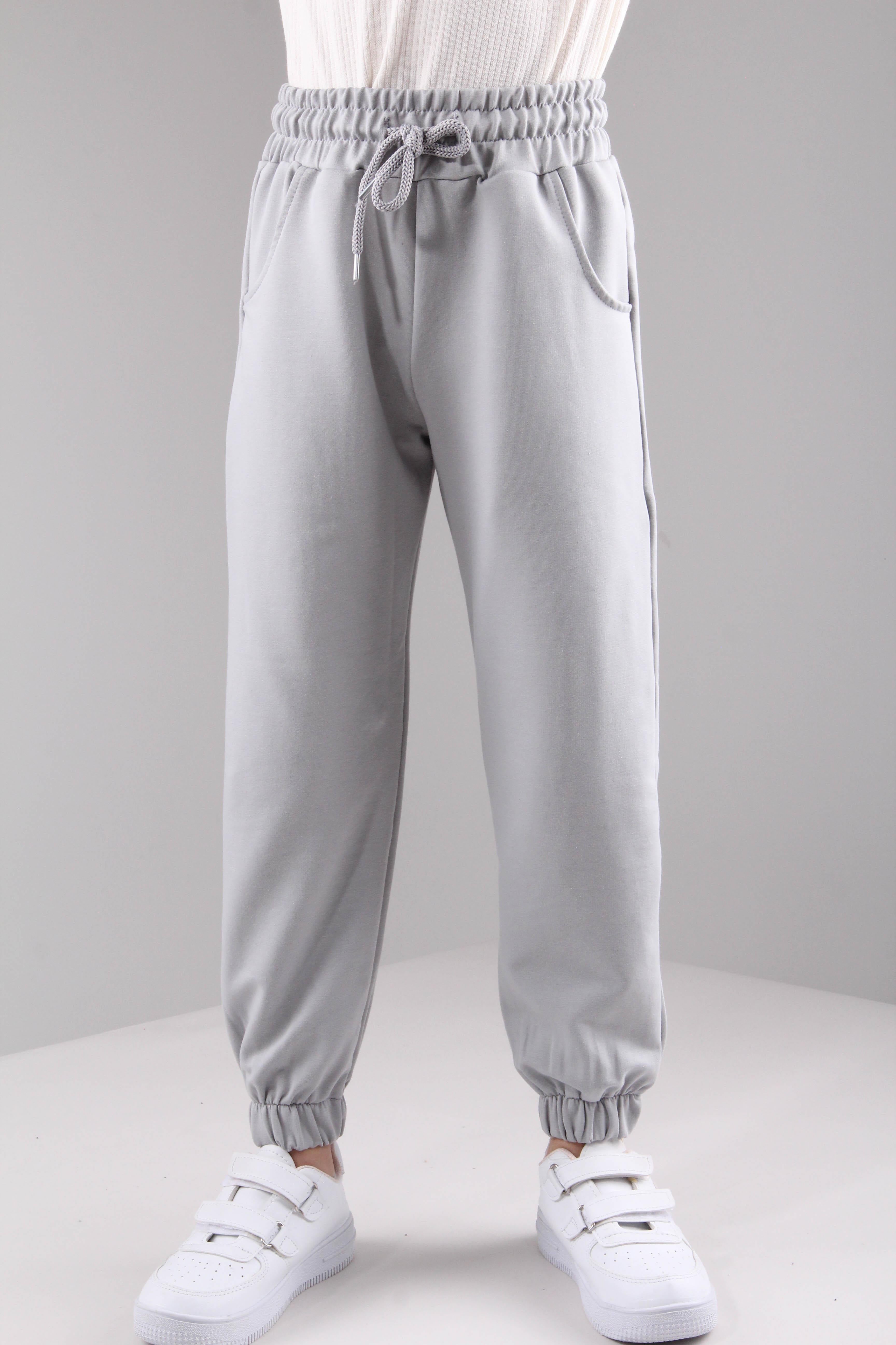 <tc>Pantalon de jogging fille à coupe décontractée, avec taille élastiquée et poches</tc>