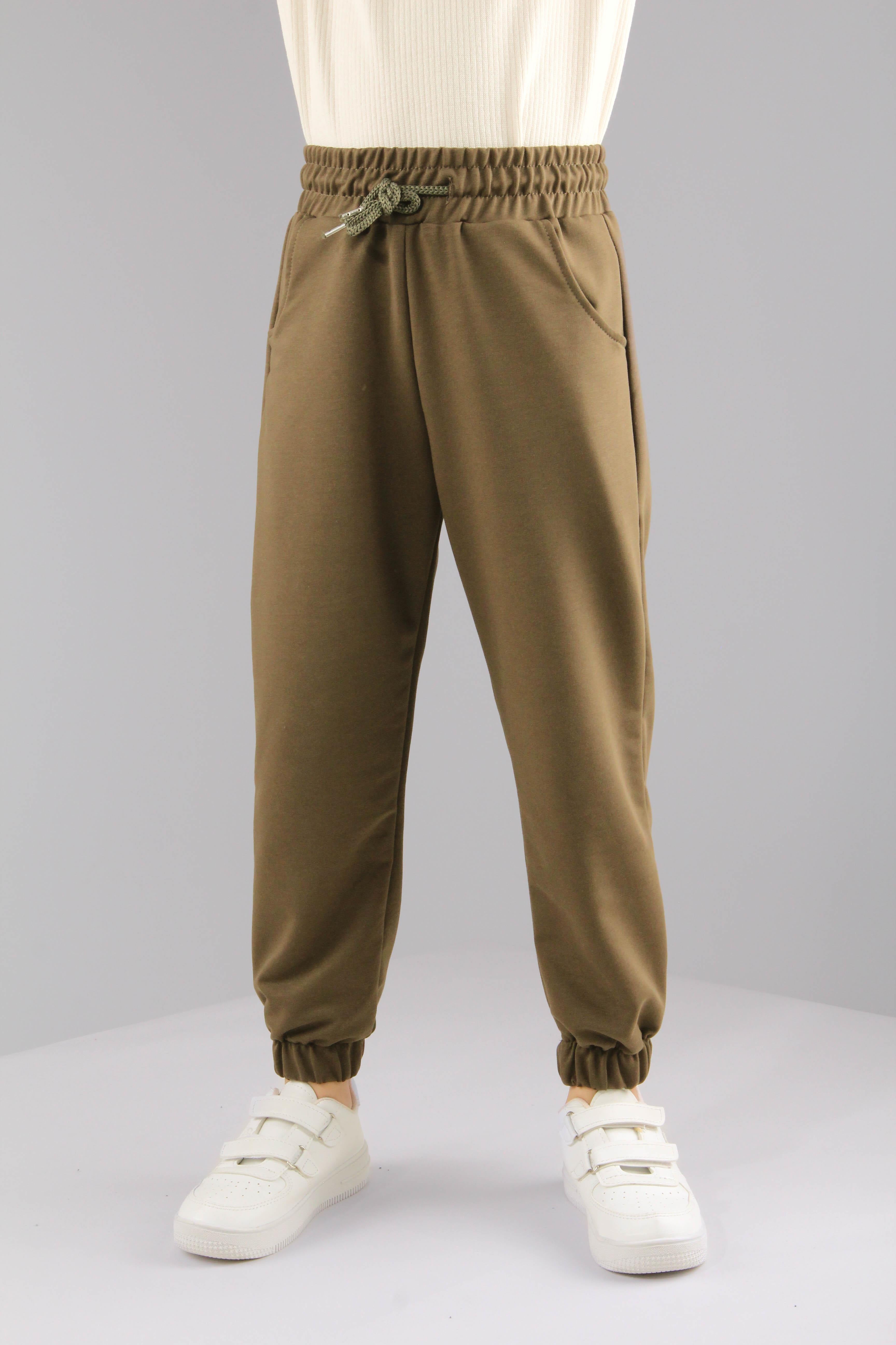 <tc>Pantalon de jogging fille à coupe décontractée, avec taille élastiquée et poches</tc>