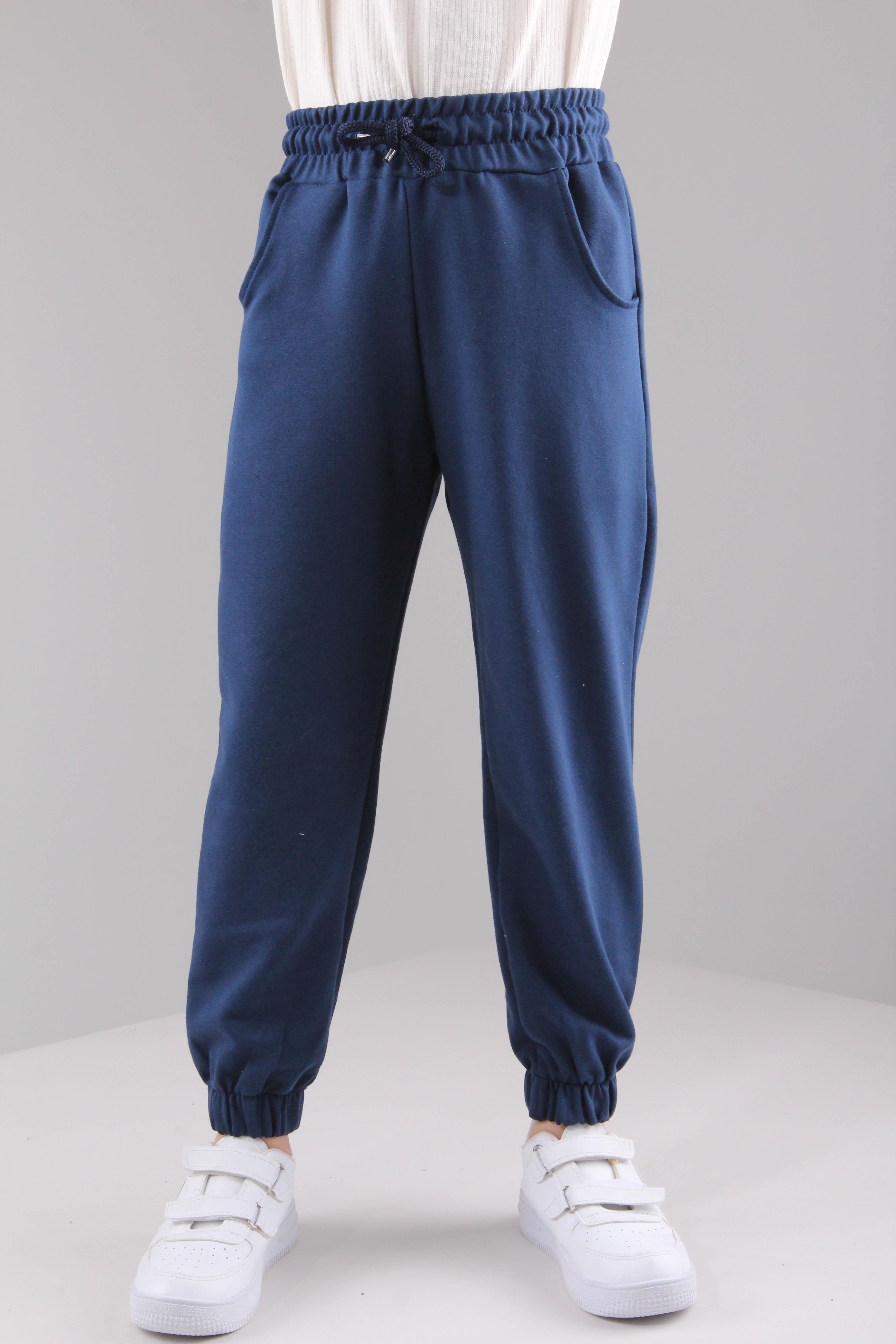 <tc>Pantalon de jogging fille à coupe décontractée, avec taille élastiquée et poches</tc>