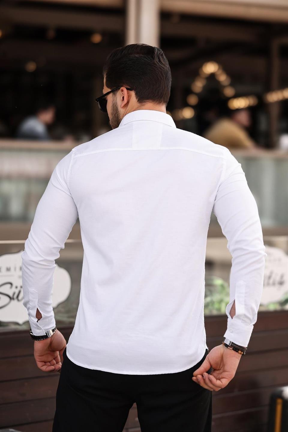 likrali regular fit nefes alabilir klasik erkek oxford gömlek - Justyol