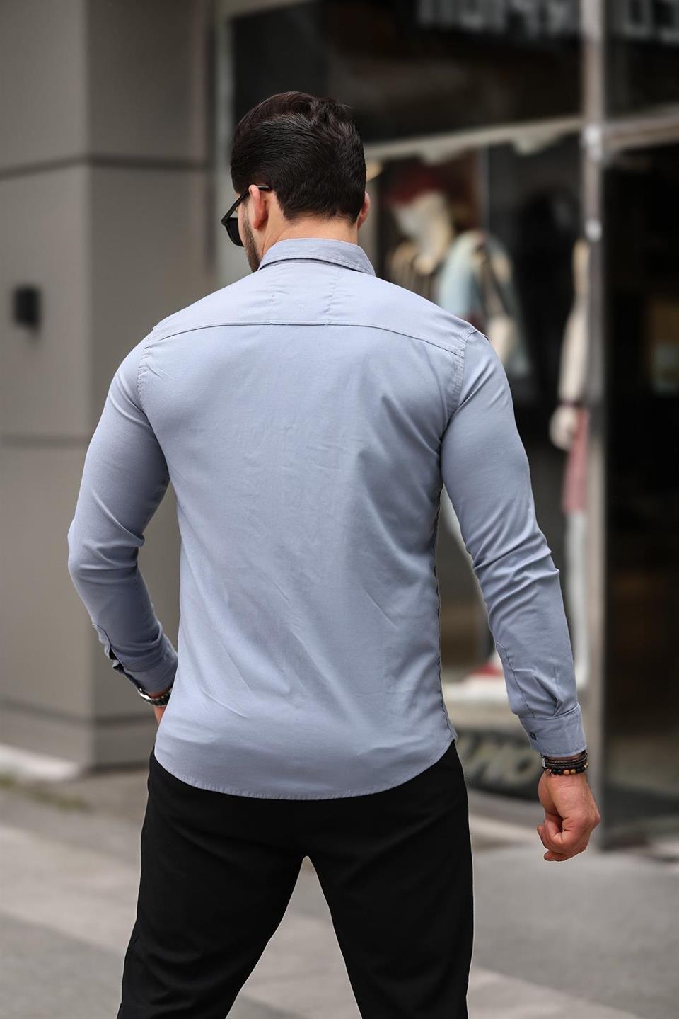likrali regular fit nefes alabilir klasik erkek oxford gömlek - Justyol
