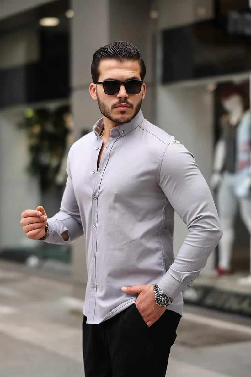 <tc>قميص رجالي كلاسيكي باكمام طويلة</tc>
