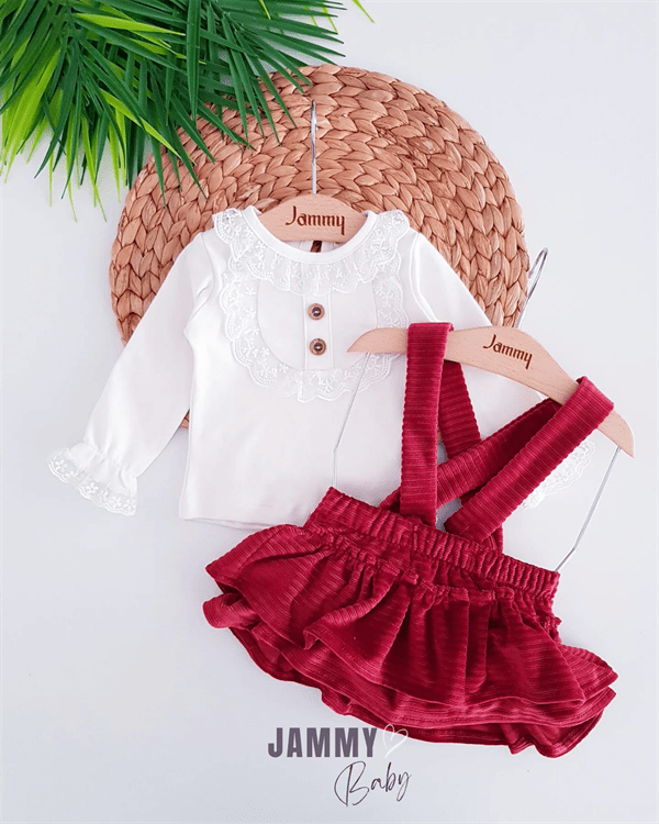 rose terikoton lace bandana dress set - salmon - Justyol
