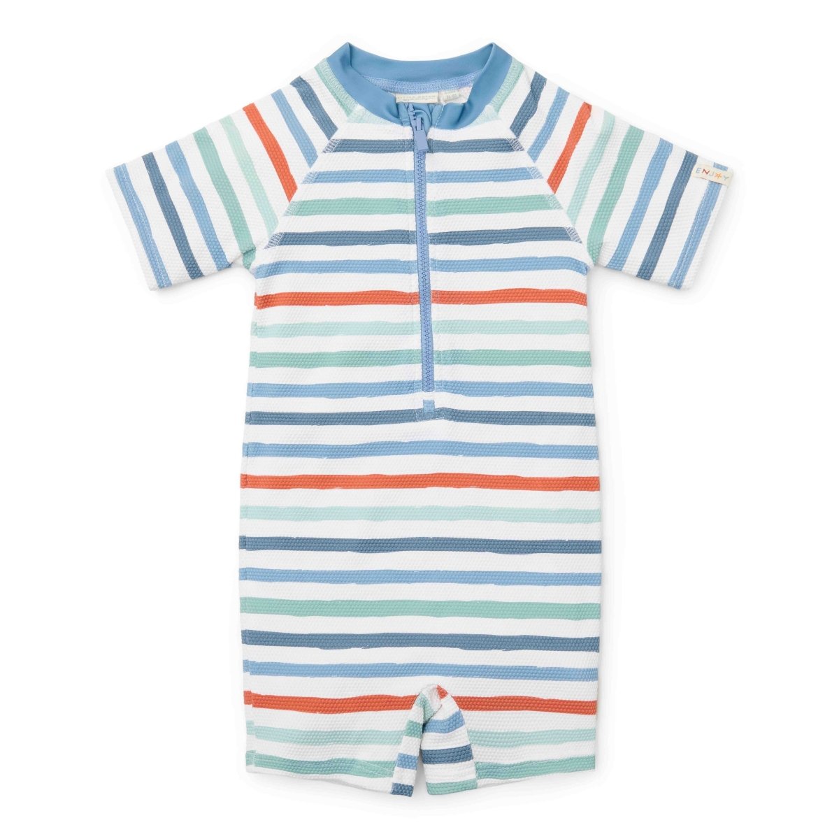 Maillot de Bain Garçon 1 Pièce – Manches Courtes avec Fermeture Zippée