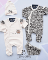 <tc>Ensemble de 2 pièces Little Leopard - Écru</tc>