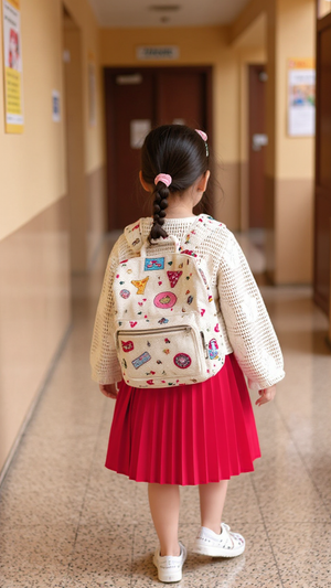 Elegant Girls' 3-Piece Set - Skirt, Blouse & Knit Jacket Justyol