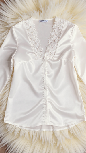 Pajama set 704 -Refined Satin Pajama Set with Lace Details Erotica