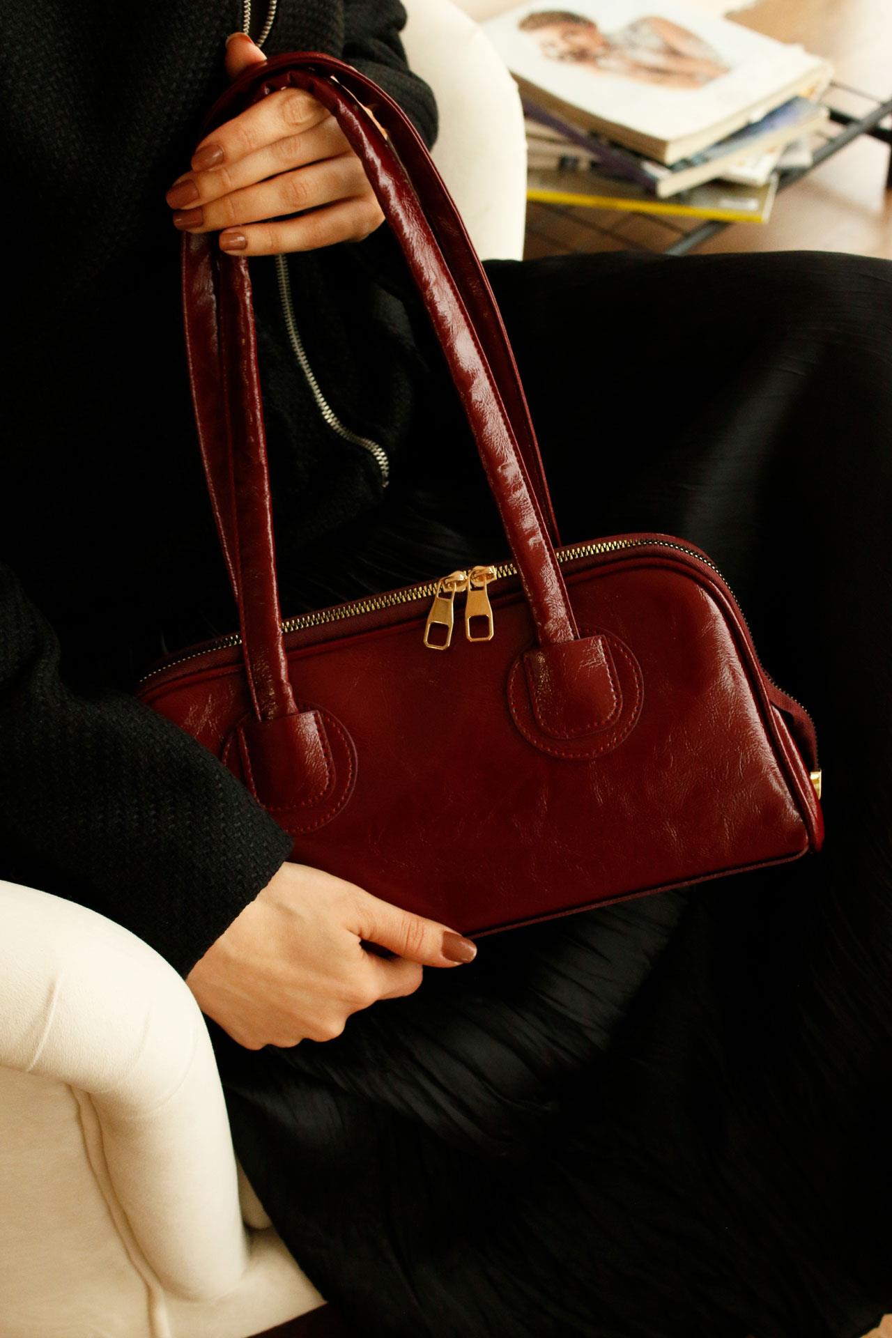 <tc>Loren Sac Baguette Femme Bordeaux</tc>