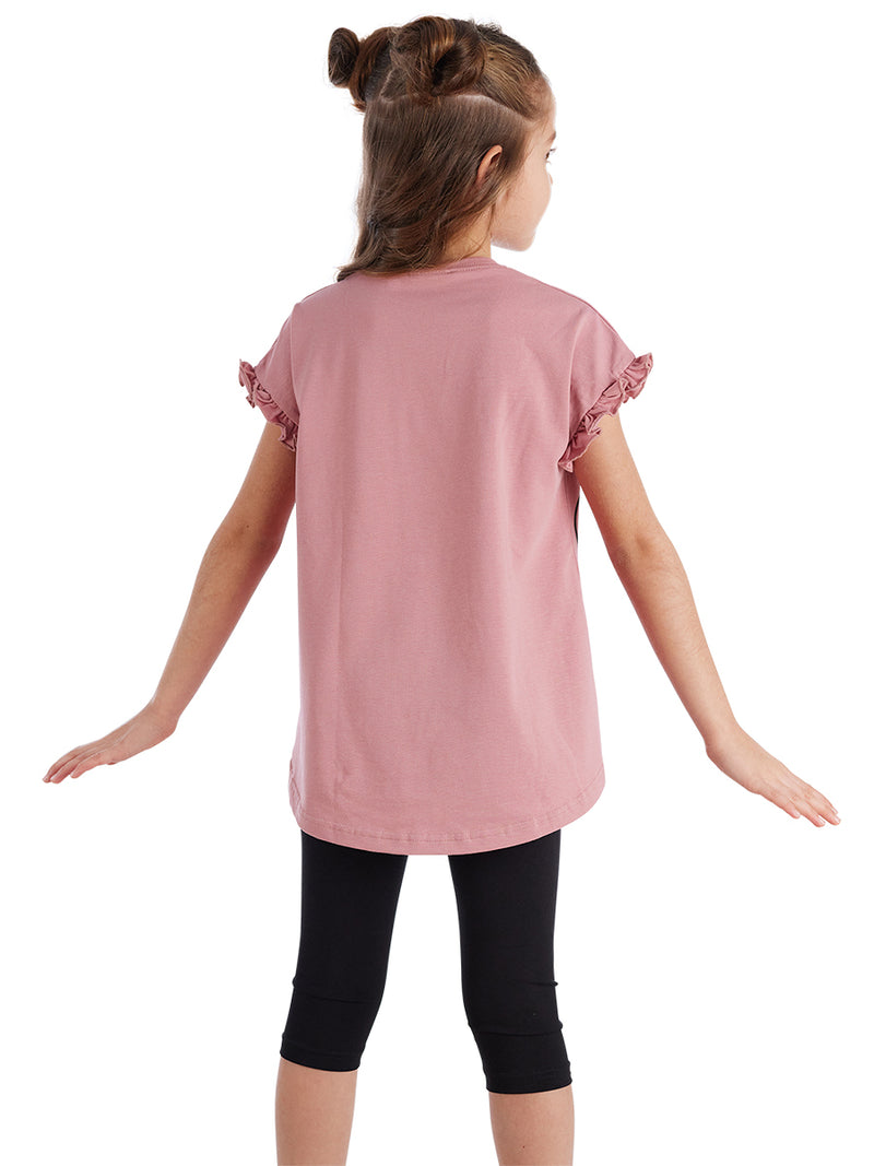Ensemble fille 2 pièces tunique imprimée et legging – Confort et style adorable