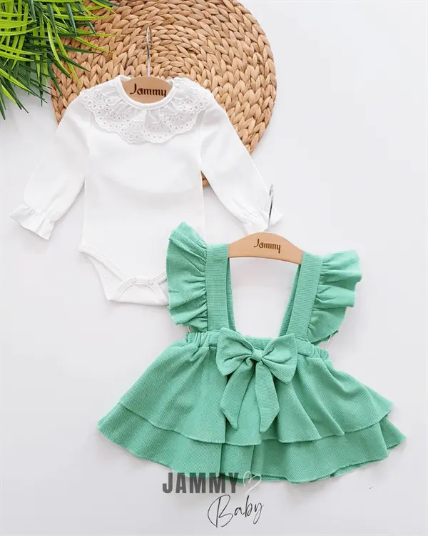 luana waffle gilet dress set - salmon - Justyol