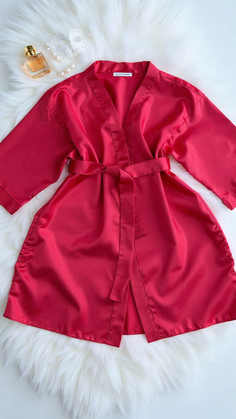 Robe 402 -Luxury Satin Kimono Robe Erotica